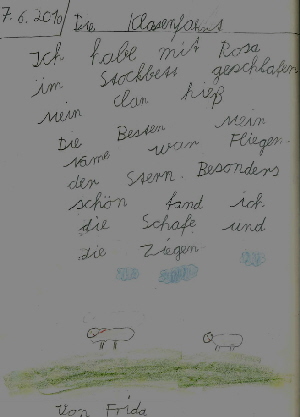 2010 Klassenfahrt Frieda Text