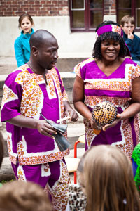 Besuch aus Ghana in der Ev. Grundschule Babelsber 